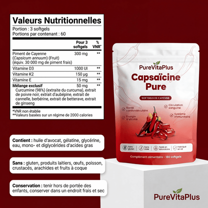 Capsaïcine Pure - Vitalité & Circulation au naturel